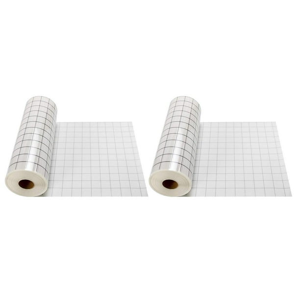 de Papel de Transferencia de Vinilo Adhesivo de Rejilla de 2 Piezas para Calcomanía Etiqueta Engomada de