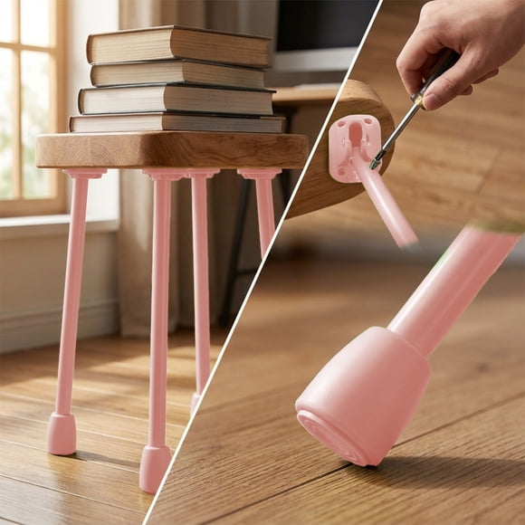 Adjustable Folding Desk Legs 50KG Load Steel Frame Tool-Free Assembly for Bed Table DIY Space-Saving Study Station Dorm Accessories