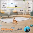 thumbnail image 4 of Cinta de correr interactiva para gatos ITSHINY con control remoto, 3 velocidades, azul, 4 of 6