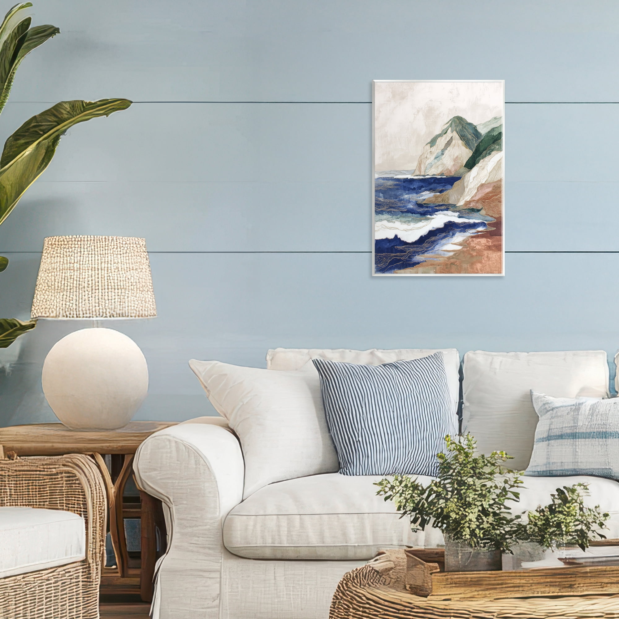 Stupell Industries Cliff Next To The Sea Wall Plaque Art, design by Chromatic Storm Studio