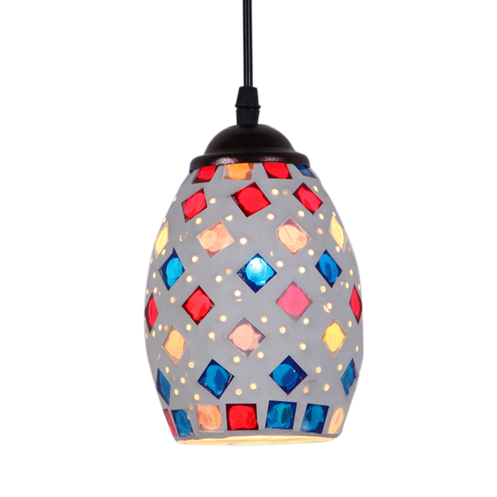 Retro Bar Cafe Restaurant Pendant Light Mosaic Style Ceiling Lampshade#14 