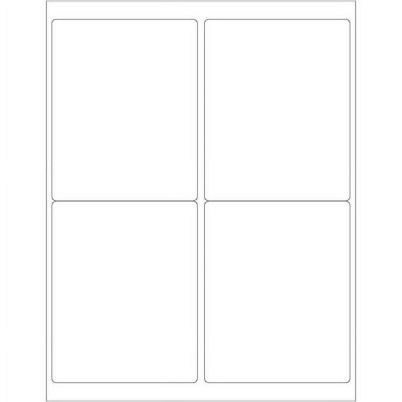 Office Depot® Brand Inkjet/Laser Labels, LL129MC, Rectangular, 4" x 5", White, Master Case Of 4,000