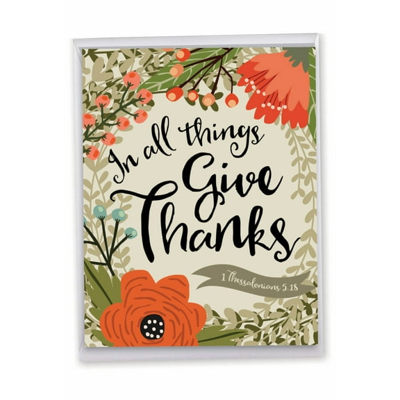 1 Big Thank You Card (8.5 x 11 Inch) - Blessings J6634ATYG