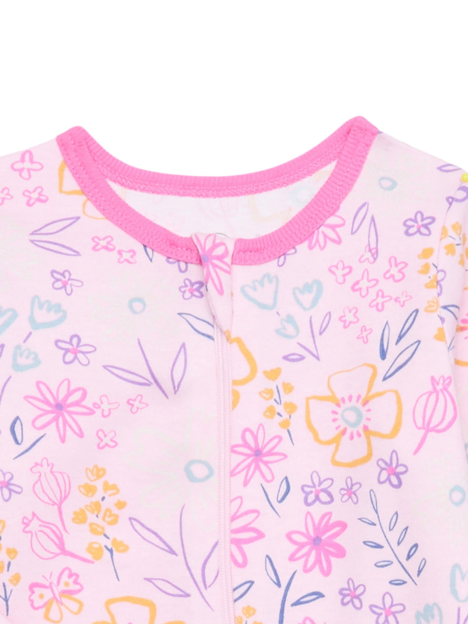 Wonder Nation Baby Unisex Zip Front Footed Sleep N Play Pajamas, Sizes Preemieie-6/9 Months