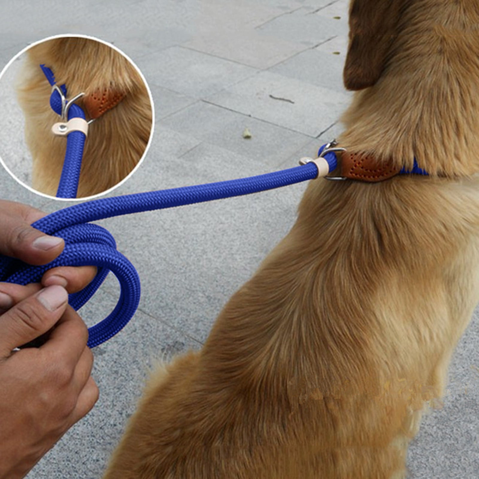 Oliegs Heated Blanket Flush P Chain Leash Nylon Sewn Leather Pet Dog Leash Extended Thick Training Dog Leash Leash P Rope Chocolate