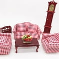 thumbnail image 3 of 1:12 Scale Red Wooden Classic Coffee Table, Dollhouse Furniture, 9.8x4.8x4.6 cm, 3 of 5