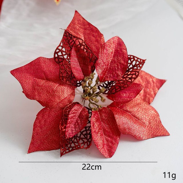 8.8inch Christmas Flower Christmas Wreaths Christmas Tree Party Decoration