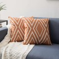 thumbnail image 1 of A set of 2 pieces of orange waist pillowcase 18 x 18 inch bohemian aztec polyester blended decorative sofa bed embellishment pillowcase, 1 of 4