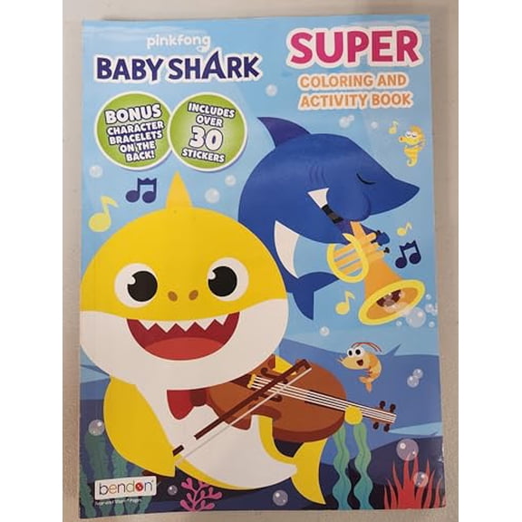 Pre-Owned Baby Shark Super Coloring and Activity Book with Stickers, 9781505082401, 1505082404, Paperback,