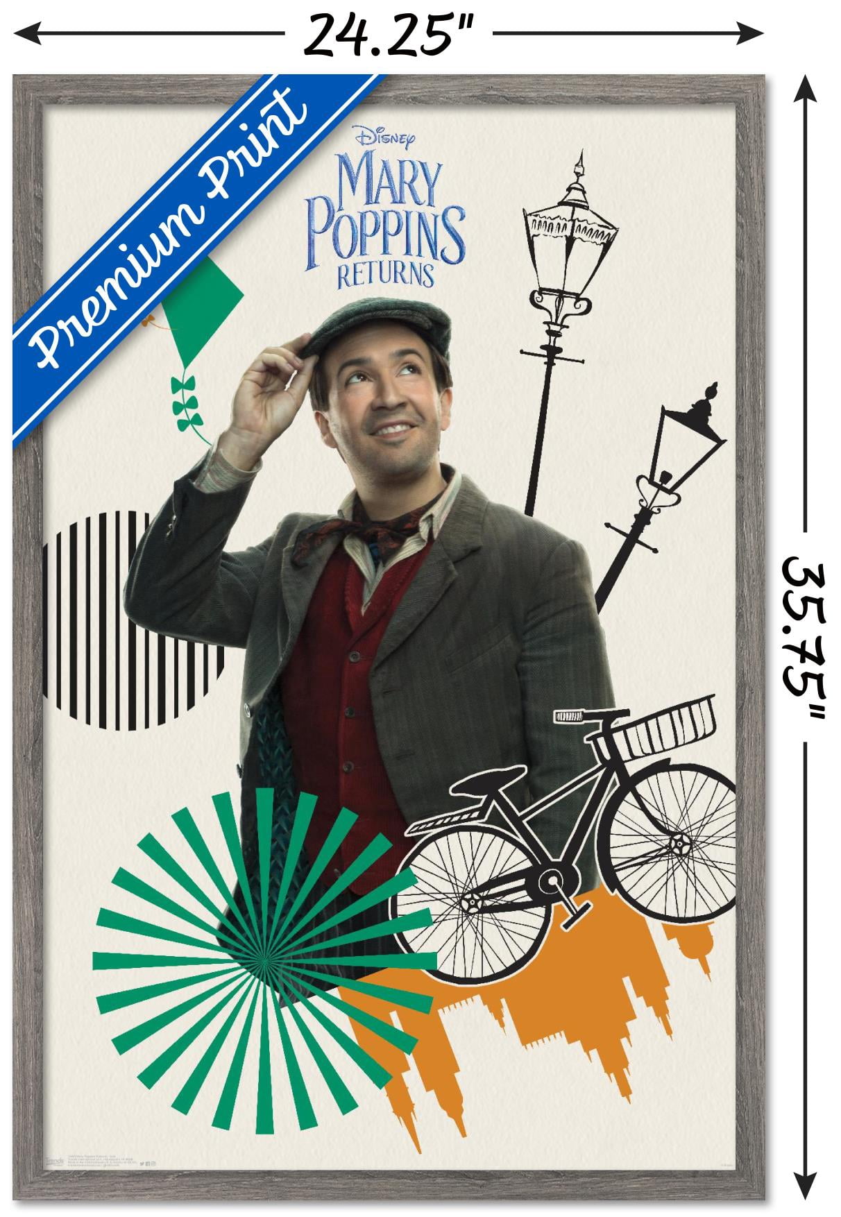 Disney Mary Poppins Returns - Jack Wall Poster, 22.375" x 34", Framed