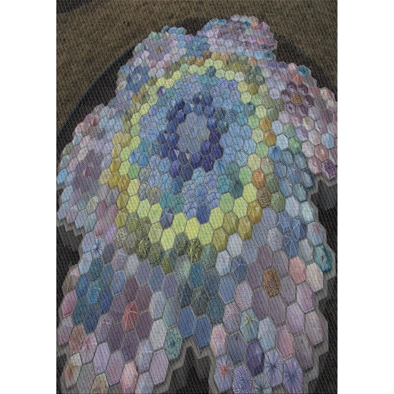 Ahgly Company Indoor Rectangle Patterned Gunmetal Gray Abstract Area Rugs, 5' x 8'