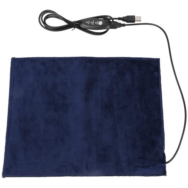 Almohadilla de calefacción USB 5V 2A Calentador eléctrico de tela Almohadilla plegable lavable 45 ℃ 9.511.8in 3 modos Temperatura ajustable y temporizador para ropa Asiento Calentador de mascotas JAMW Sencillez