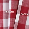 thumbnail image 4 of Buffalo Plaid Valance Farmhouse Kitchen Curtain Red White Linen Sheer Check Rod Pocket Rustic Window Treatment for Living Room Kitchen,1 Panel,55''''x15'''',Red and White, 4 of 6