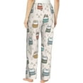 thumbnail image 4 of PISONIC Tribal Boho Cats Printed Women's Pajama Pants, Comfy Pajama Bottoms With Pockets&Drawstring, 4 of 7