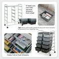 thumbnail image 5 of BuySphere 10 Drawers Rolling Cart, Classroom Organizers, Storage Cart with Wheels, for Teacher Office Home School Supplies Tool Craft Art Paper, Black Gradient, 5 of 20