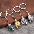thumbnail image 4 of Turbocharger Keychain Round Hoop Stainless Chain Polished -deformed Decoration Alloy Gift Shop School Decor Pendant, 4 of 7