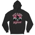 thumbnail image 5 of Just a Girl Who Loves Bigfoot Sweatshirt Sasquatch Fan Cryptid Cute Gift Vintage Sunset Wildlife Camping Hoodie, 5 of 7