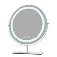 thumbnail image 7 of Impressions Vanity Aura Tri-Tone Round Makeup Mirror with Lights and Standing Base (White), 7 of 7
