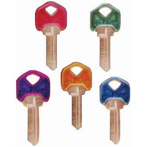 KW10-PC-ASSORTED Kwikset Cool Color Plastic Head Key Blank - Quantity 5