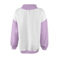 thumbnail image 6 of Womens Mock Neck Sweatshirt Oversized Pullover Sweatshirts No Hood Plain Long Sleeve Turtleneck Tops Fall Winter Clothes Light Purple XL, 6 of 8