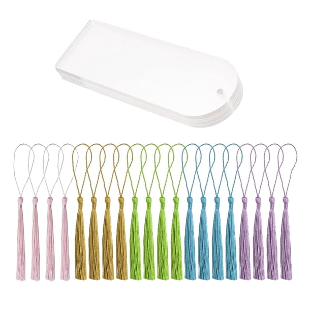 20 Marcadores acrílicos en blanco con borlas de colores mezclados Sunnimix Marcadores de acrílico