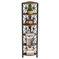 thumbnail image 2 of Fnova 70.9" 6-Tier Corner Storage Shelf Unit, Tall Space-Saving Display Rack for Living Room Bedroom Home Office, 2 of 9