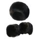 thumbnail image 4 of Muñequeras de piel artificial Soledad Diadema Calentadores Banda para el cabello Invierno elástico suave para mujeres Regalos Niñas Negro, 4 of 9