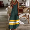 thumbnail image 2 of Green Bay lines Sleeveless Dress Dresses for wedding party women's clothing trend 2025 long dress women Dress, 2 of 5