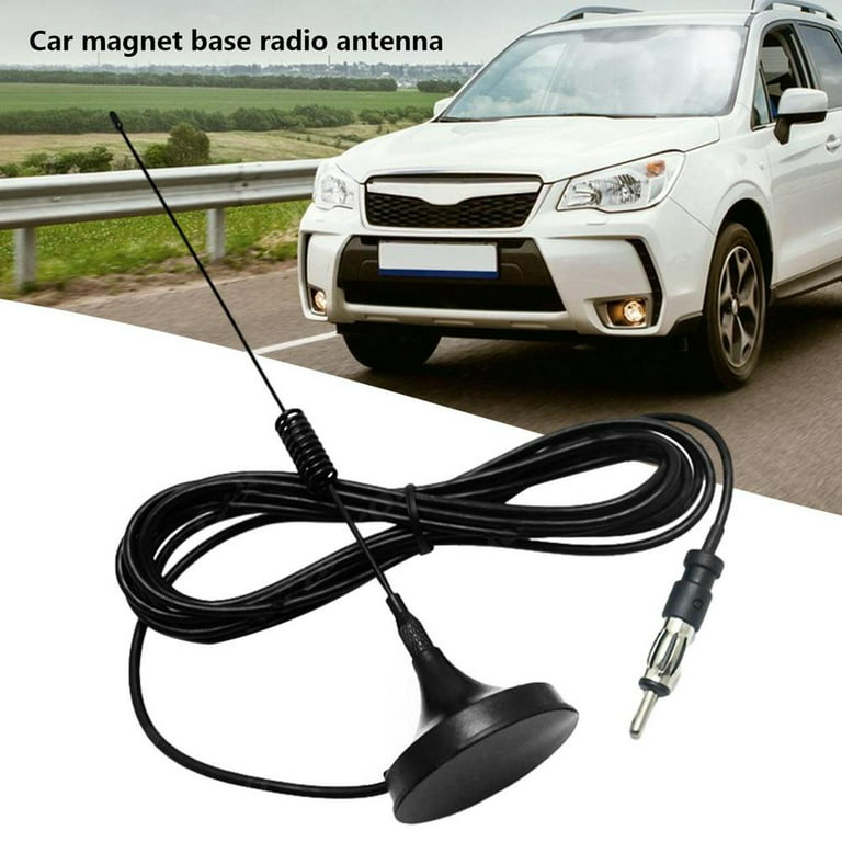 Tohuu Car Antenna Black Universal FM Antenna with Magnet Base 3M