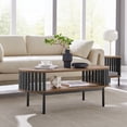 thumbnail image 3 of Modway Fortitude Oval Wood Coffee Table with Open Storage in Walnut/Black, 3 of 8