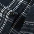 thumbnail image 4 of Dagugfen Shirts for Men Button down Long Sleeve Loose Lightweight Plaid Casual Fishing Shirts Work Shirts, 4 of 6