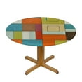 thumbnail image 3 of Nawypu Modern Mid Century Edged Table Cover, Abstract Geometric Vintage Colorful Shape Pattern Table Cover for Holiday Home Picnic Party Wedding Parties Camping Round, 3 of 7