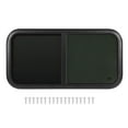 thumbnail image 2 of Sliding Rounded  Black Aluminum Alloy Frame UV Resistant with Removable  Screen for Caravans  Trailers RV, 2 of 7