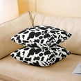 thumbnail image 3 of Cow Fur Printed Throw Pillow Covers Square 18"x18" Cowhide Cushion Case Home Decor Set of 4 Farmhouse Western Farm Animal Skin Black White Pillow Cases Pillowcases for Couch Sofa Living Room Bed Chair, 3 of 6