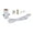 Nickel Finish Socket - White Cord, variant on B&P Lamp® Prewired Bottle Lamp Kit with Nickel Plated Socket and White Lamp Cord