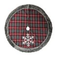 thumbnail image 2 of Matsuzay Tela de tela de árboles de Navidad, alfombra redonda con diseño de copos de nieve, de pie resistente al desgaste, Kits de decoración para fiestas, 2 of 6