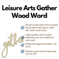 thumbnail image 2 of Leisure Arts Unfinished Wood Words - 12.25" X 9.75" - Gather Wood Cutout Word Cutouts For Crafts Wooden Words For Crafts Wooden Cut Out Letters Laser Cut Large Size, 2 of 7