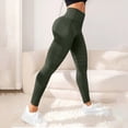 thumbnail image 5 of Resicozy 3D Cellulite Leggings Womens Compression High Waisted Compression Leggings Butt Lifting Workout Leggings Army Green S, 5 of 7