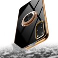 thumbnail image 6 of for Samsung Galaxy S20 FE 5G Case with 1 Screen Protector, Built-in 360° Rotation Ring Holder Magnetic Stand, Luxury Shiny Plating Edge Shockproof Electroplated Protective Cover (Black/Golden), 6 of 6