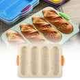 thumbnail image 3 of 4 Cavity Non Stick Silicone French Bread Loaf Pan Flexible Baking Tray For Homemade Cakes Pastries Oven Safe, 3 of 3