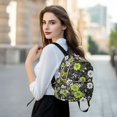 thumbnail image 6 of FORMRS Mini Backpack Purse for Women Travel Daypack Casual Shoulder Bag, White Flower Pattern, 6 of 7