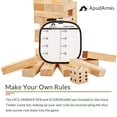 thumbnail image 3 of Apudarmis Juego De 54 Piezas De Madera De Pino Apilada Hasta 3 Pies De Madera De Pino Con Juego De Dados Y Marcador – Juego Clásico De Bloques Apilables Para Niños Y Adolescentes, 3 of 9