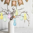 thumbnail image 4 of 12 Pcs Easter Eggs Hanging Ornaments, Buffalo Plaid Daisy Hanging Decorations, Colorful Decorative Egg Baubles Ornaments, Spring Farmhouse Tree Ornaments Basket Filler (Pastel), 4 of 9
