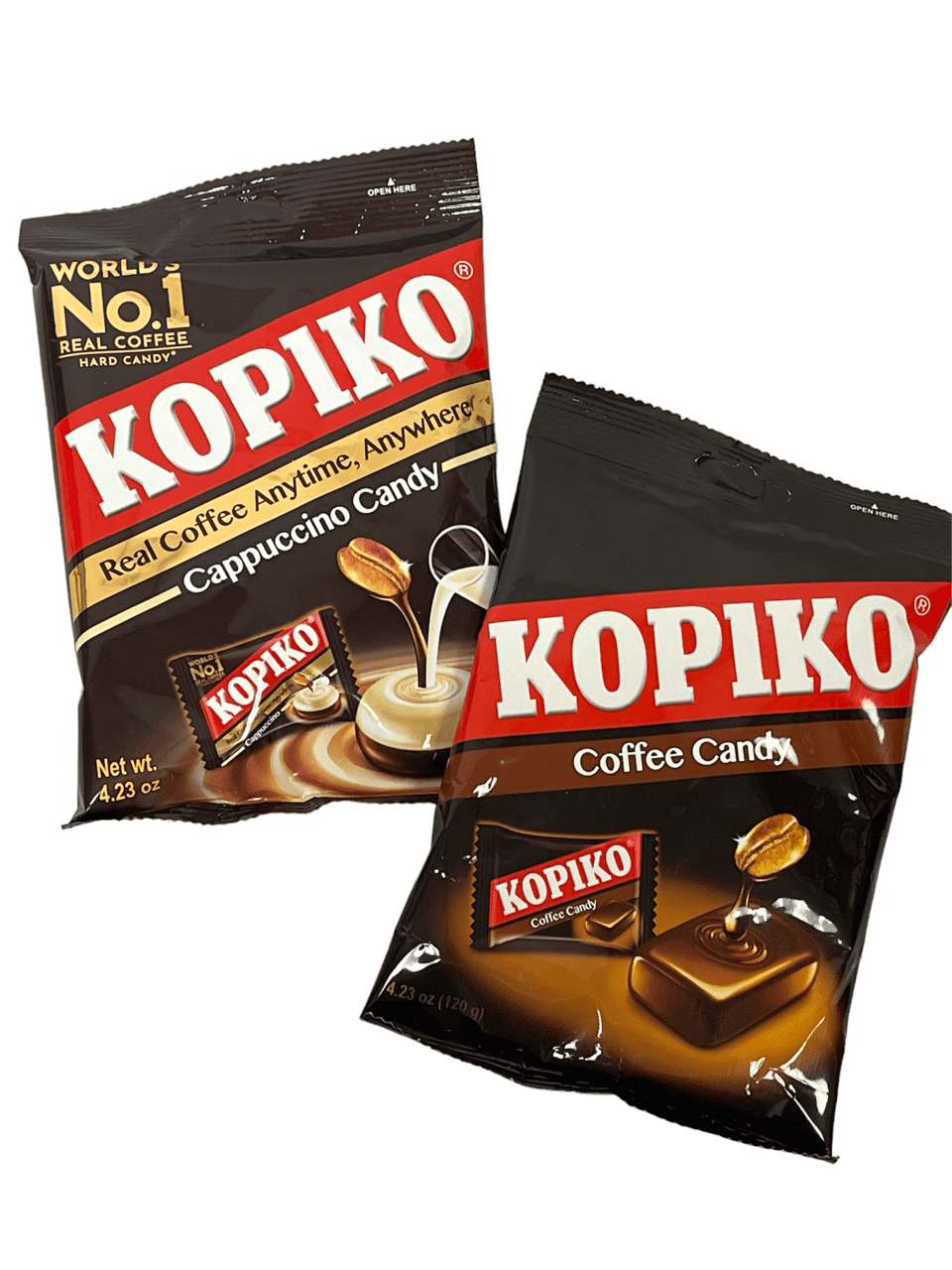 Kopiko Coffee and Cappuccino Candy Comob Pack. 4.23oz (120g)