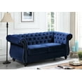 thumbnail image 2 of Uspridefurniture Fender 67.6'' Velvet Rolled Arm Loveseat,Blue, 2 of 5