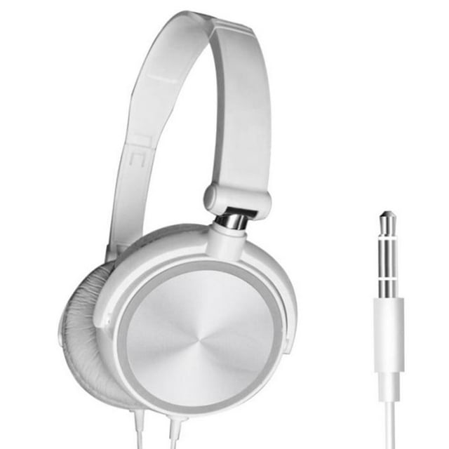 Auriculares Plegables Para Computadora Con Cable De 3,5 Mm Sonido De Estéreo Graves Pesados Auriculares Ajustables Para Llamadas De J -