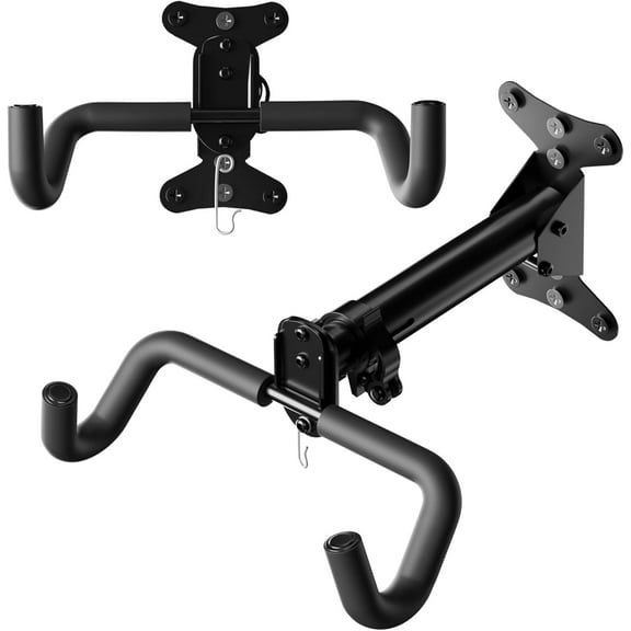 Bike Wall Mount Hanger - Adjustable Horizontal Bicycle Storage Rack for Garage and Home - Metal Hook Holder for Road, Mountain, and Hybrid Bikes（2 Pack）