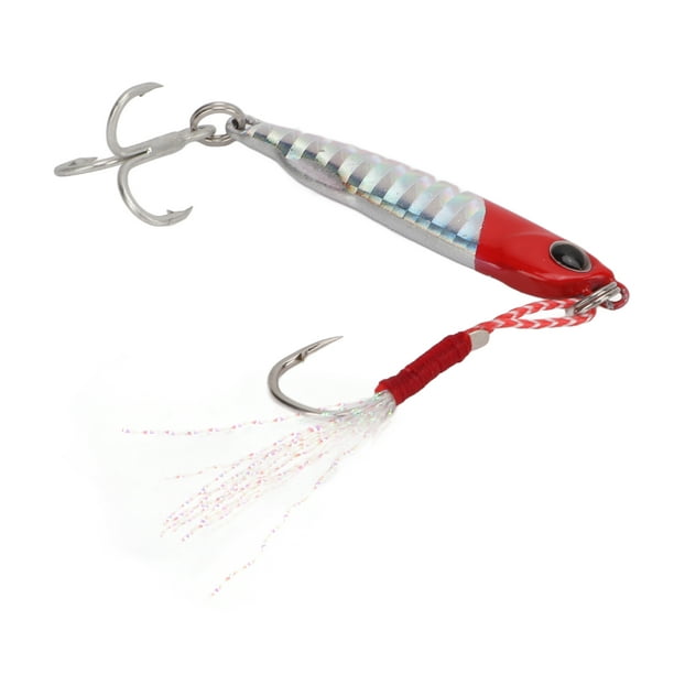 Artificial Fishing Lures, Stainless Steel Vivid 10g Weight Metal Easy  Throwing 3D Eyes Bright Color Incisive Hooks Fishing Lures Baits For Fishing  Enthusiasts Red Silver 