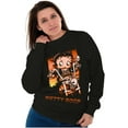 thumbnail image 3 of Betty Boop Cartoon Biker Attitude Women Crewneck Sweatshirt Brisco Brands S, 3 of 5