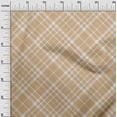 thumbnail image 3 of oneOone Rayon Dark Beige Fabric Check Fabric For Sewing Printed Craft Fabric By The Yard 56 Inch Wide, 3 of 4